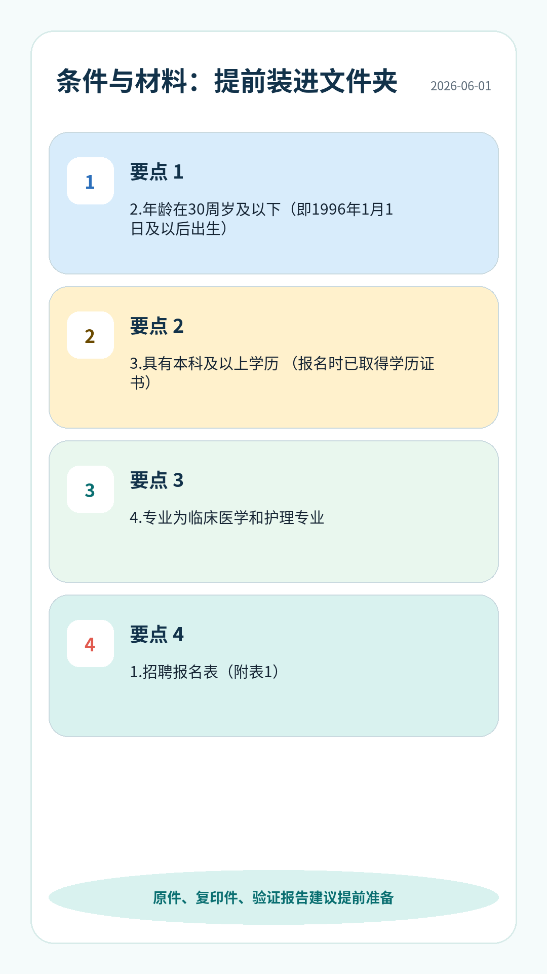 安医大一附院护理招聘条件材料清单:学历专业、资格证、身份证、学历学位、验证报告、工作证明等