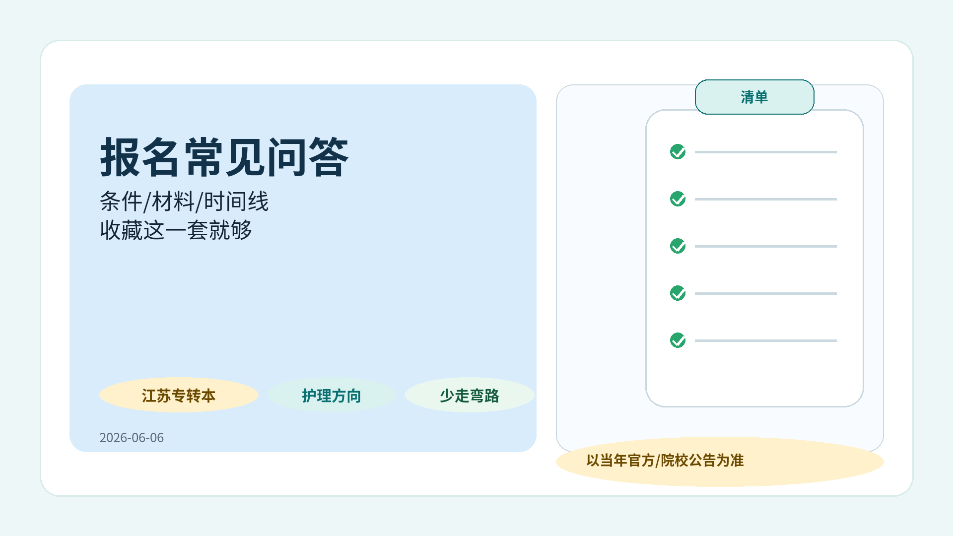 护理专转本报名常见问答封面