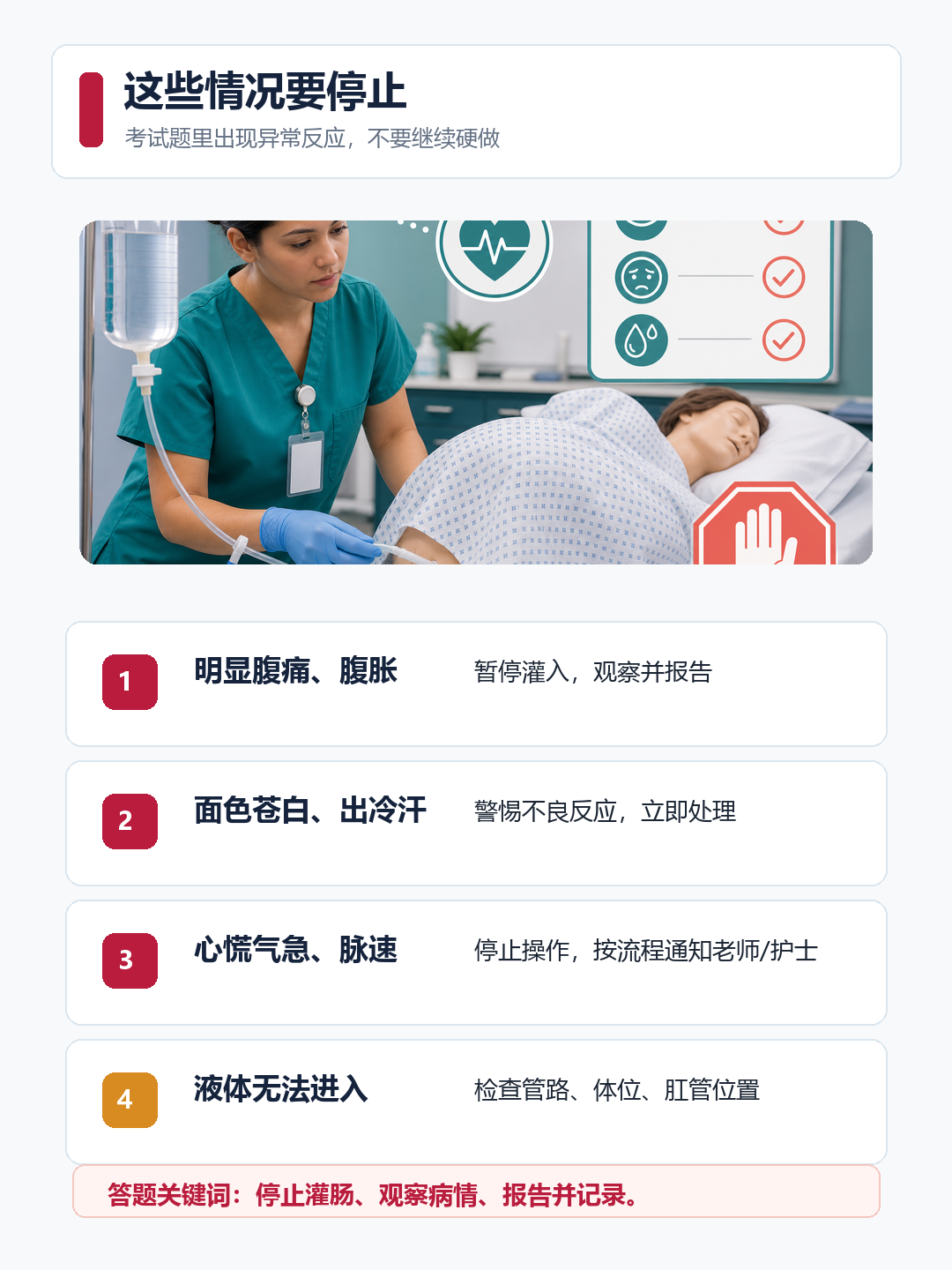 灌肠异常停止信号