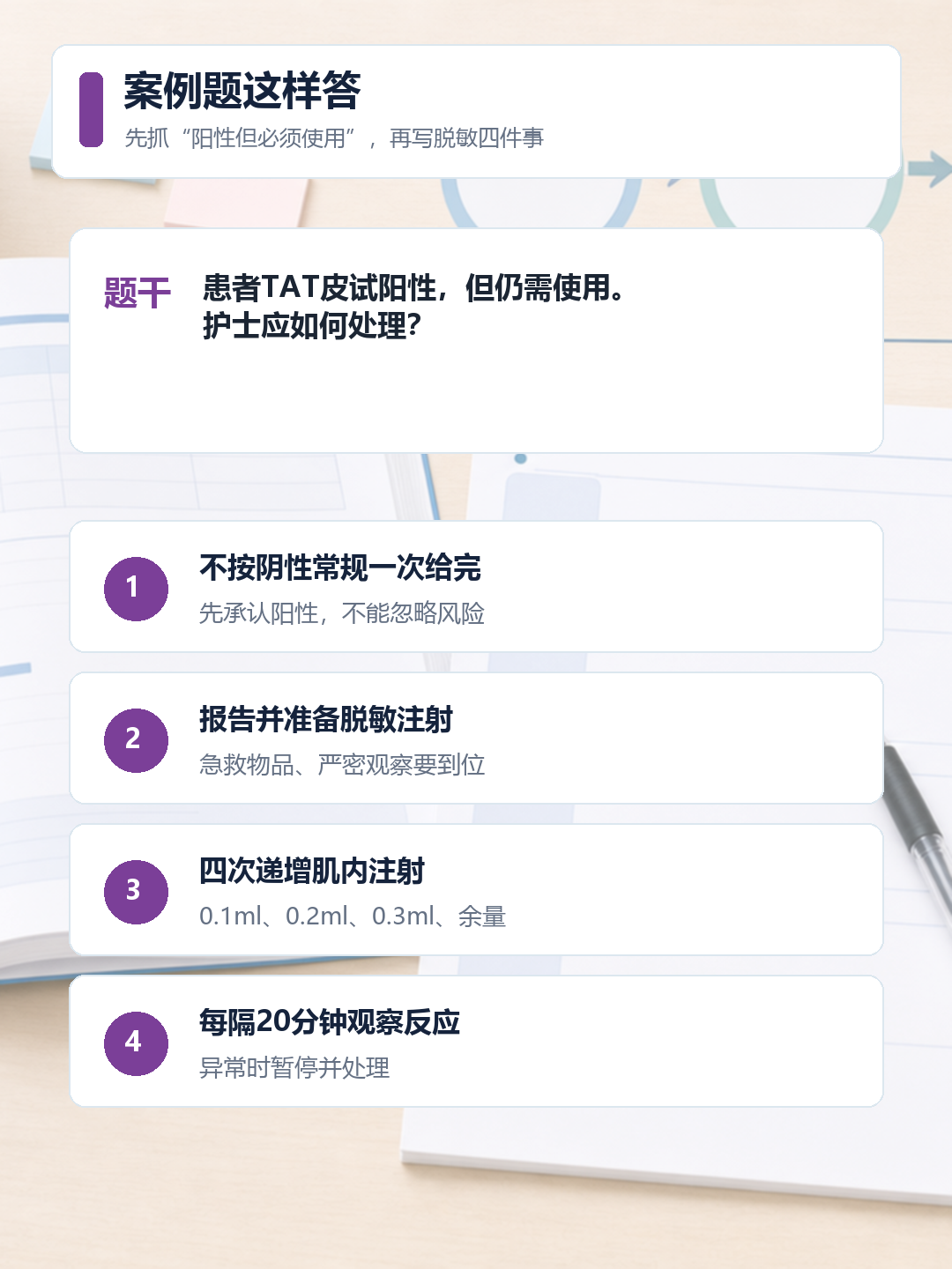 TAT脱敏注射案例题步骤