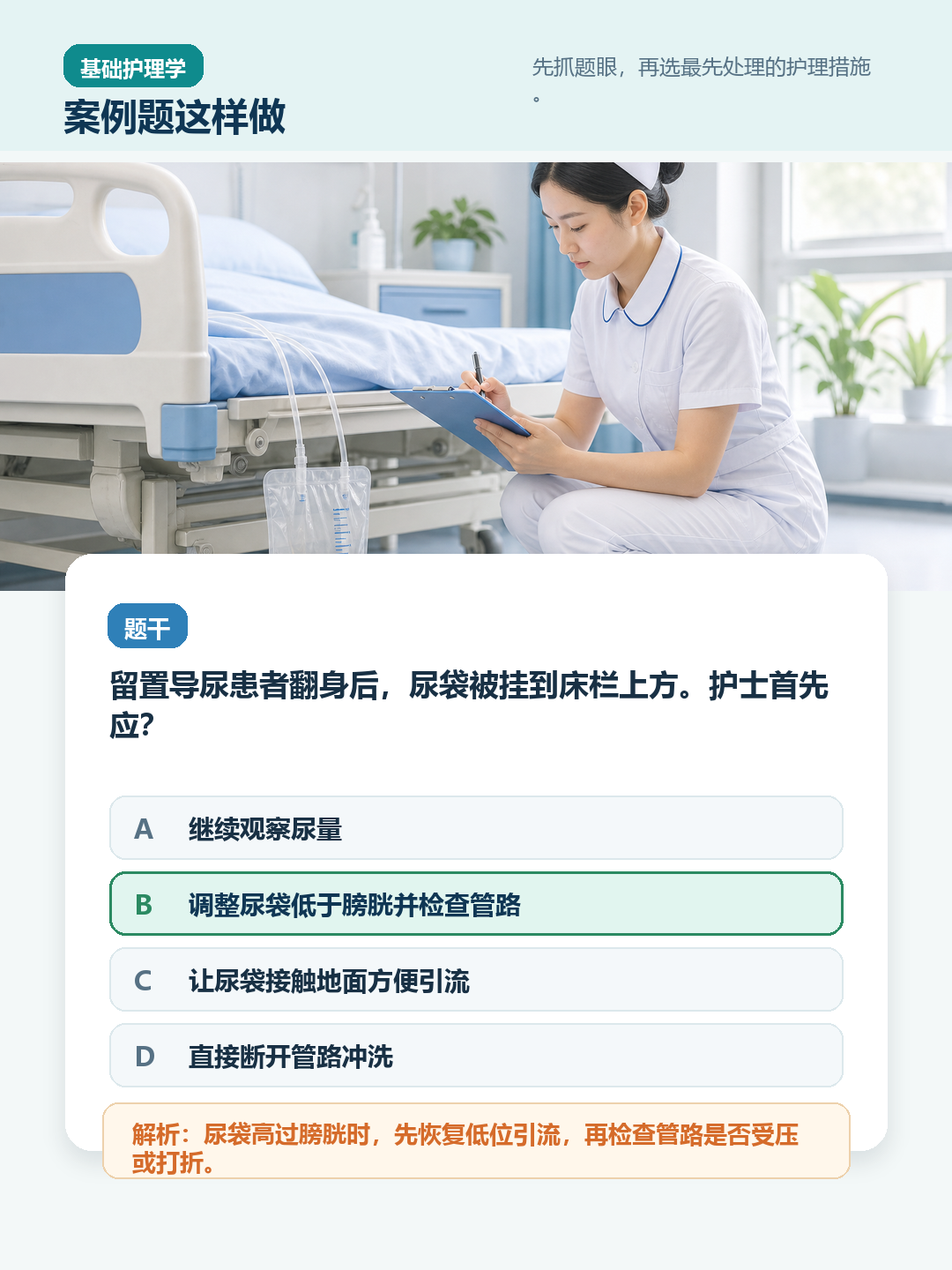 留置导尿案例题答题步骤