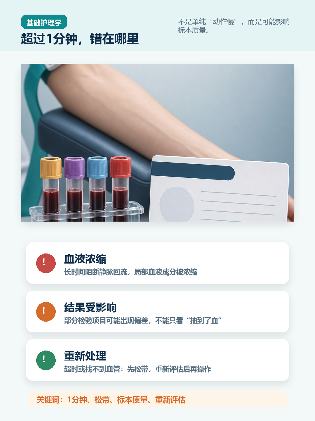 止血带超过1分钟的常见错点