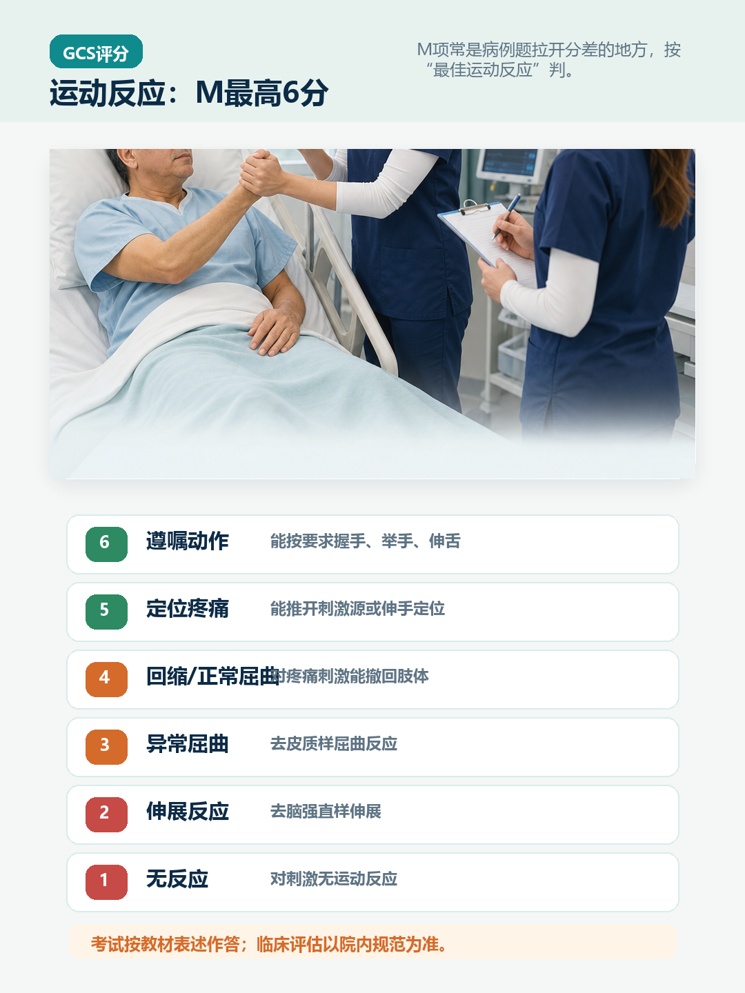 运动反应评分