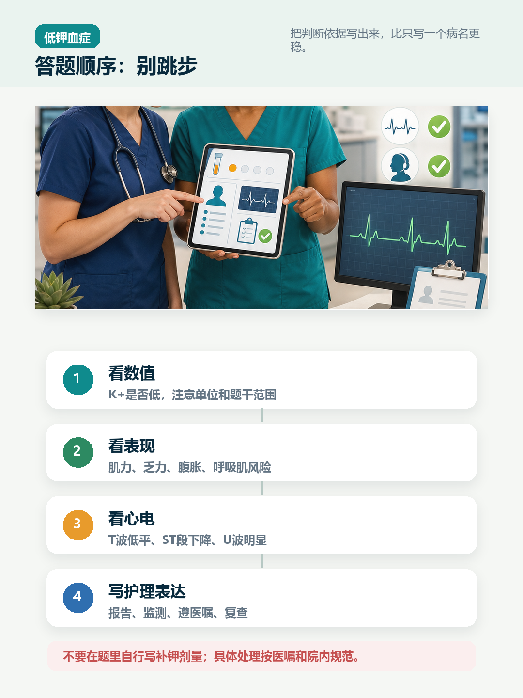 低钾血症答题顺序